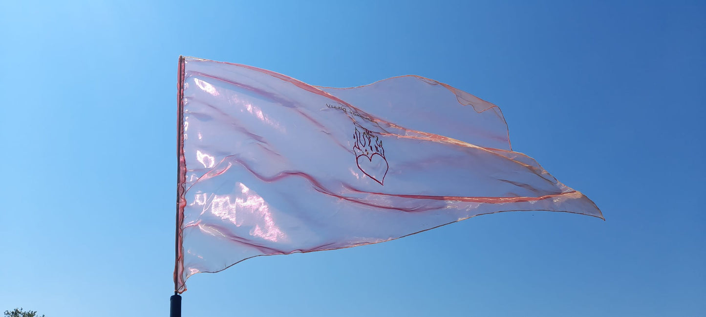 Geborduurde Aanbiddings Vlag of Bannier