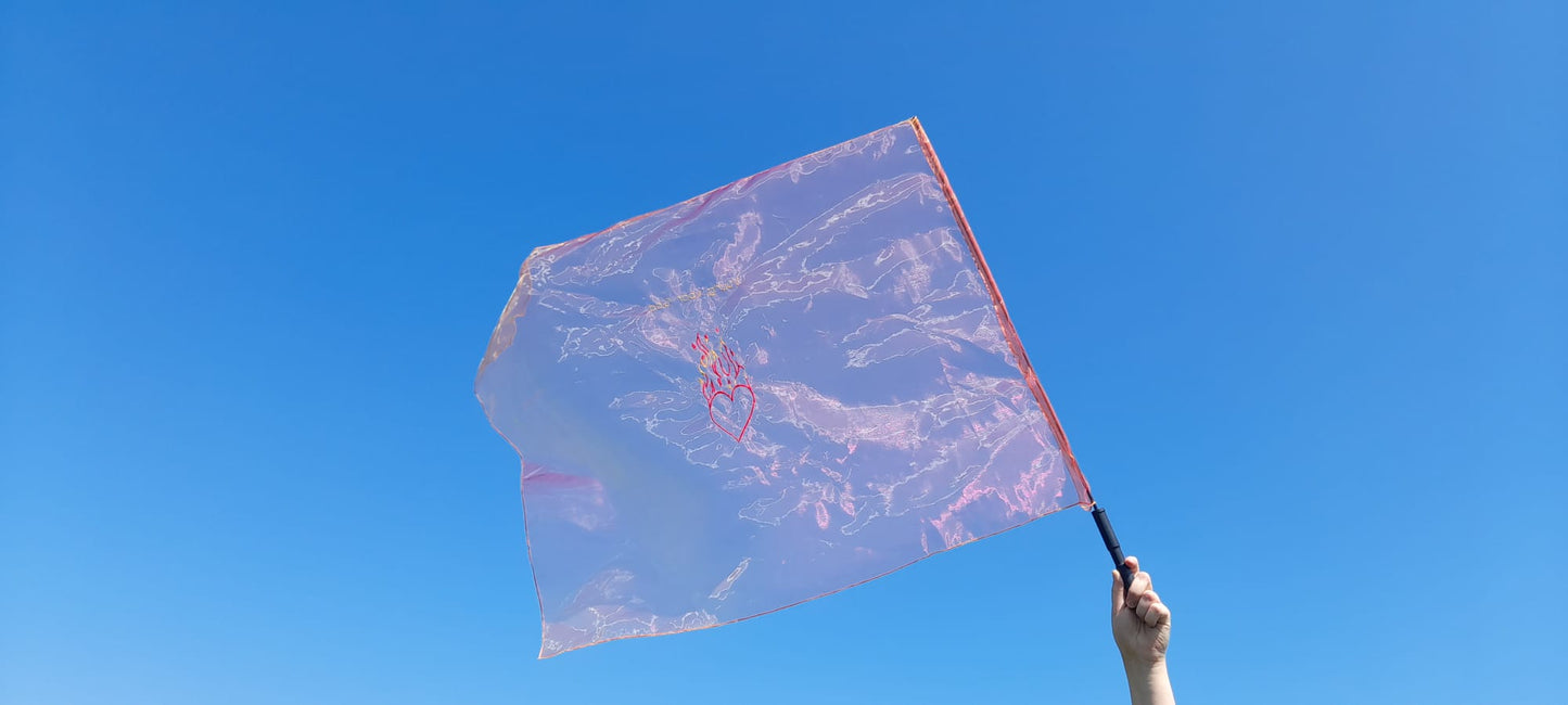 Geborduurde Aanbiddings Vlag of Bannier