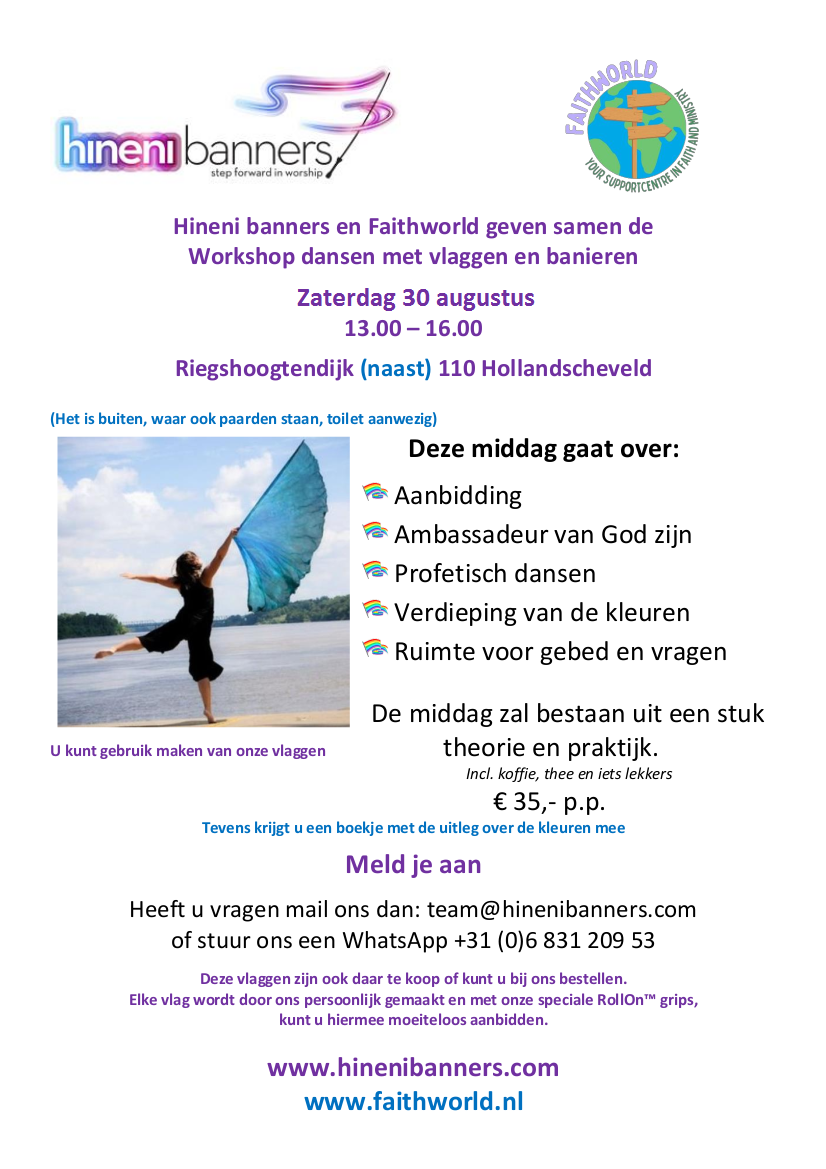 Workshop dansen met vlaggen 30 augustus