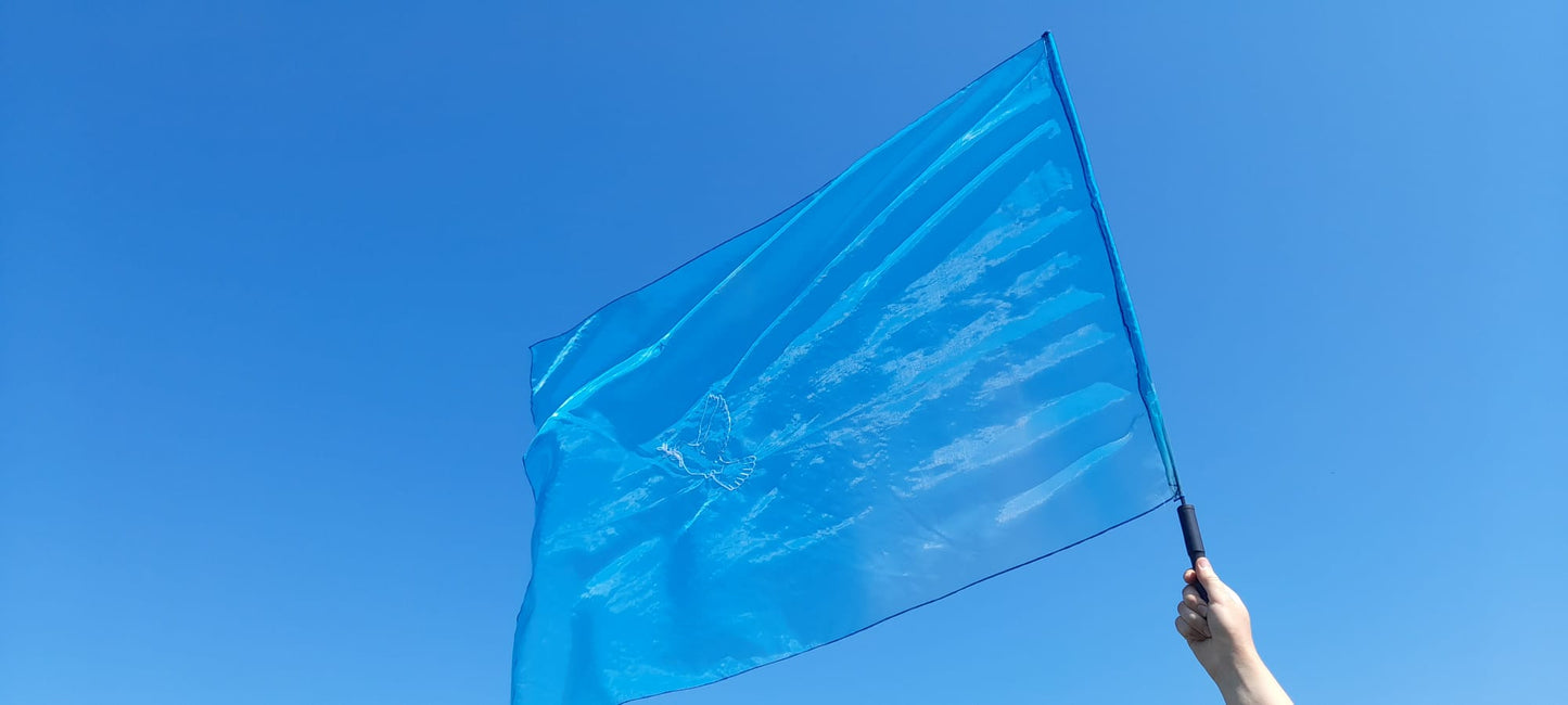 Geborduurde Aanbiddings Vlag of Bannier