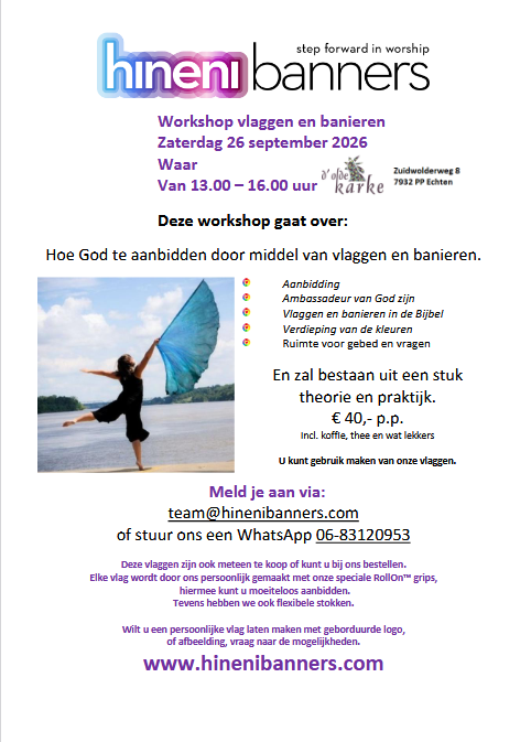 Workshop dansen met vlaggen 26 september